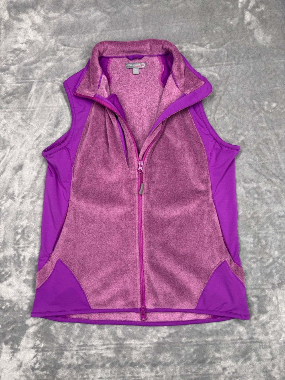Peter Millar Purple & Magenta Fleece-Lined Performance Vest with‎ side Pockets
